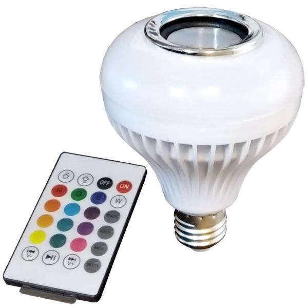 لامپ هوشمند و اسپیکر بلوتوثی مدل led music bulb